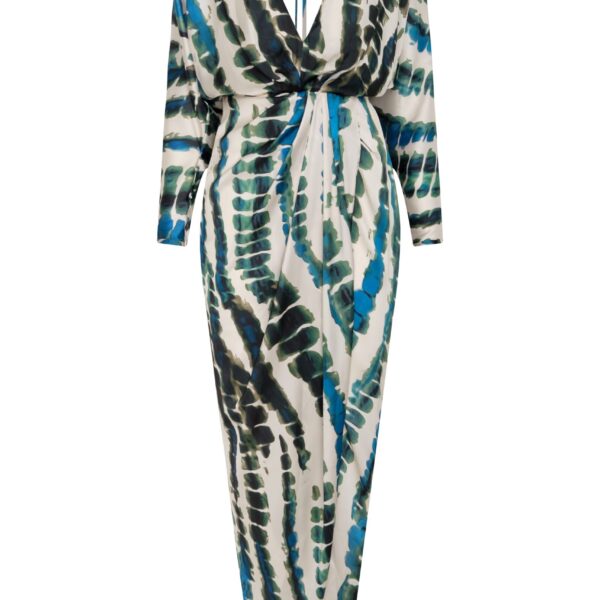 Andres Otalora luxury designer Dress with bold silhouette in linen