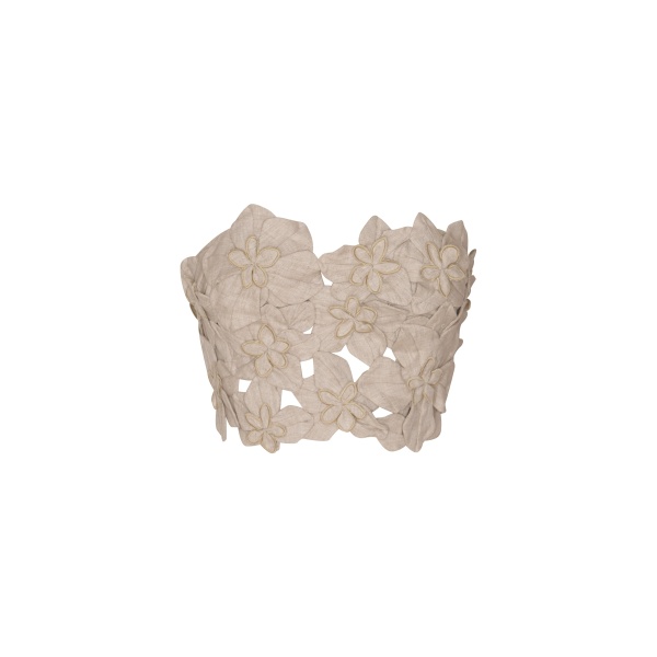 Andres Otalora luxury designer Top with bold silhouette in linen