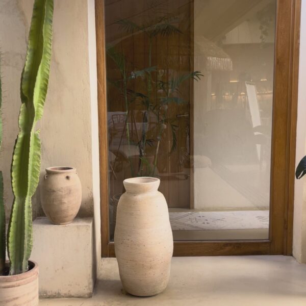 Andres Otalora luxury designer Dress with bold silhouette in linen