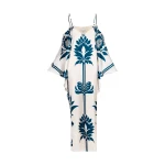 Andres Otalora luxury designer Dress with bold silhouette in linen
