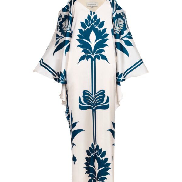 Andres Otalora luxury designer Dress with bold silhouette in linen