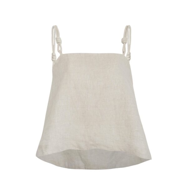Andres Otalora luxury designer Top with bold silhouette in linen