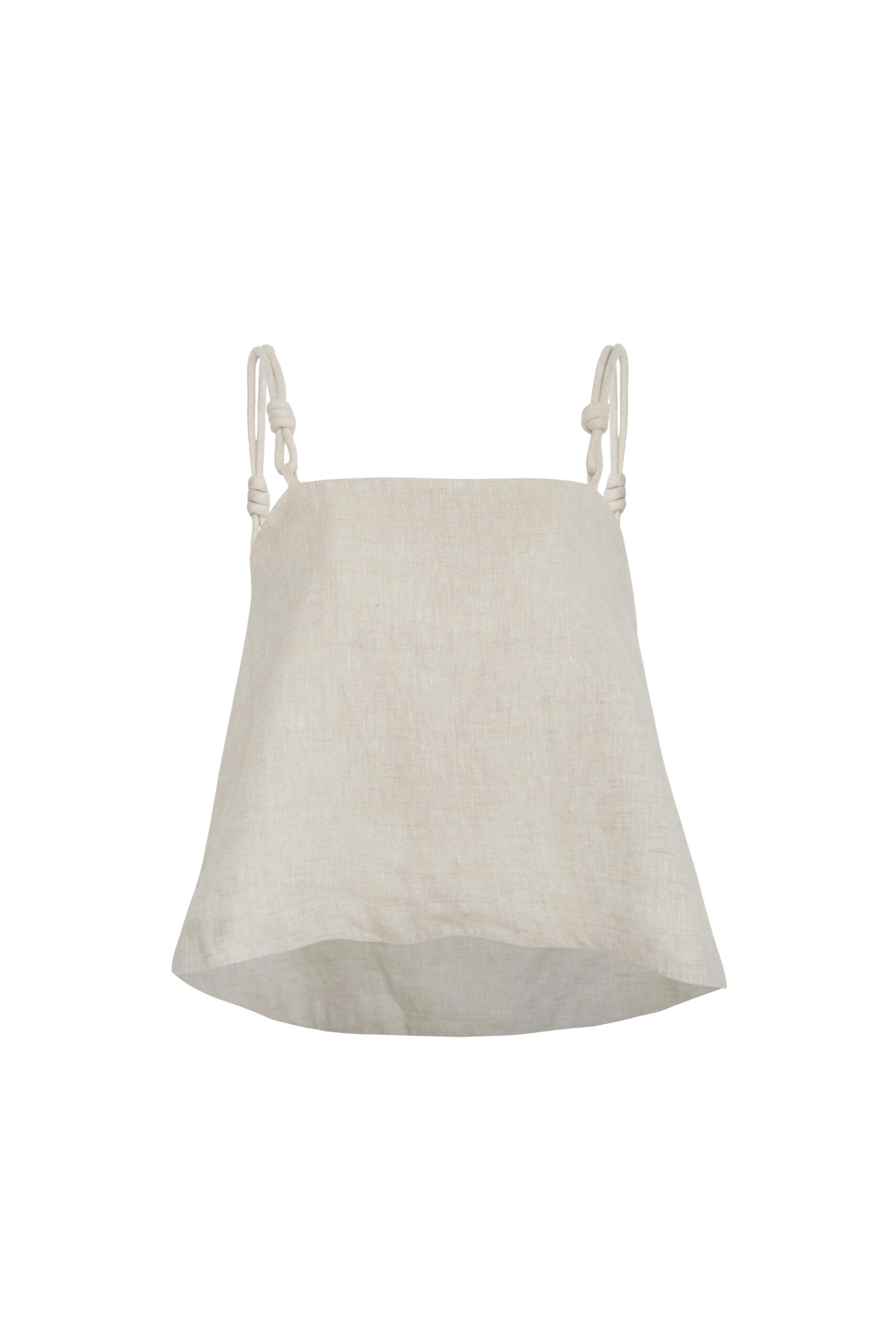 Andres Otalora luxury designer Top with bold silhouette in linen