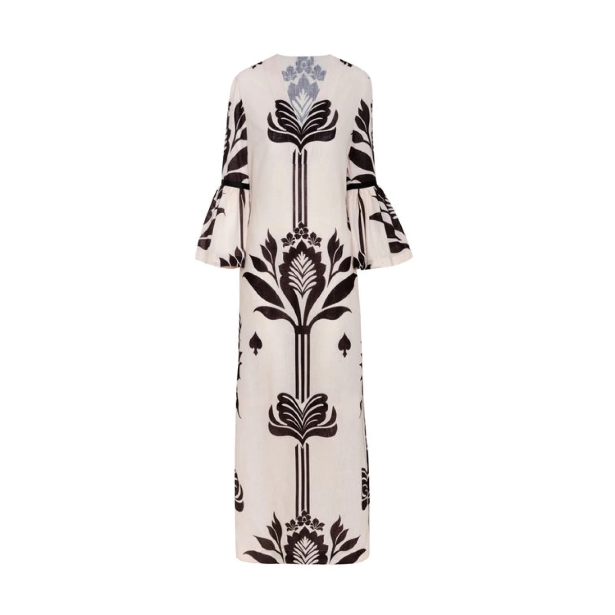 Andres Otalora luxury designer Dress with bold silhouette in linen