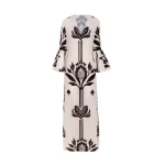 Andres Otalora luxury designer Dress with bold silhouette in linen