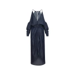 Andres Otalora luxury designer Dress with bold silhouette in linen