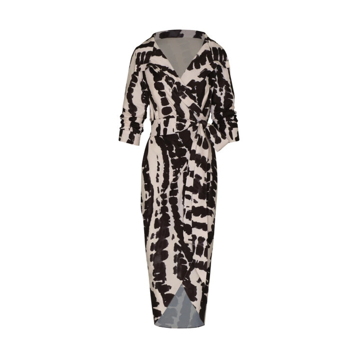 Andres Otalora luxury designer Dress with bold silhouette in linen