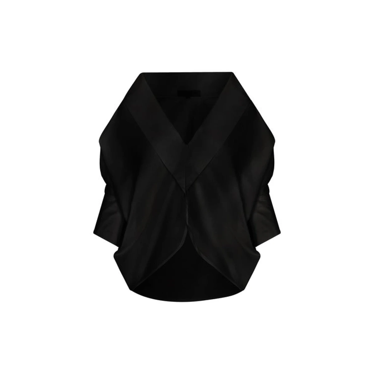 Andres Otalora luxury designer Top with bold silhouette in linen