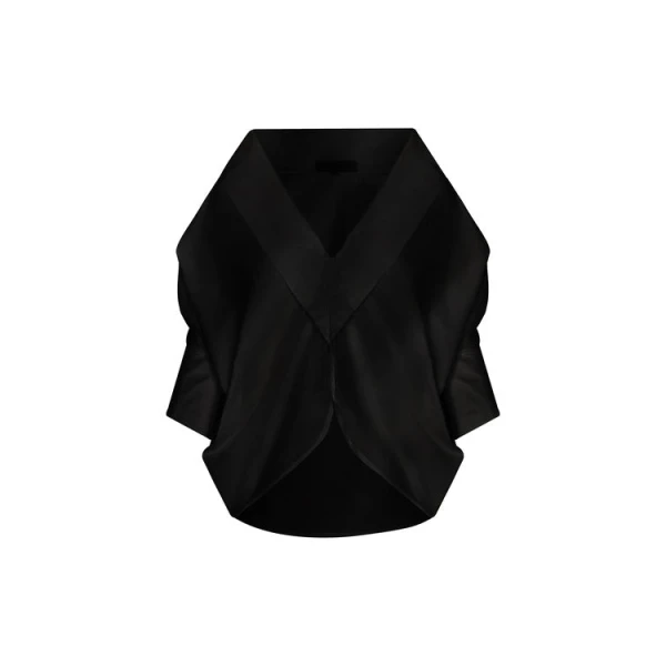 Andres Otalora luxury designer Top with bold silhouette in linen