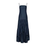 Andres Otalora luxury designer Dress with bold silhouette in linen