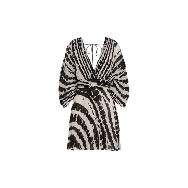 Andres Otalora luxury designer Dress with bold silhouette in linen