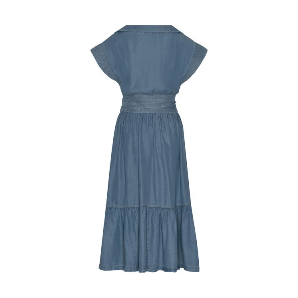 Andres Otalora luxury designer Dress with bold silhouette in linen