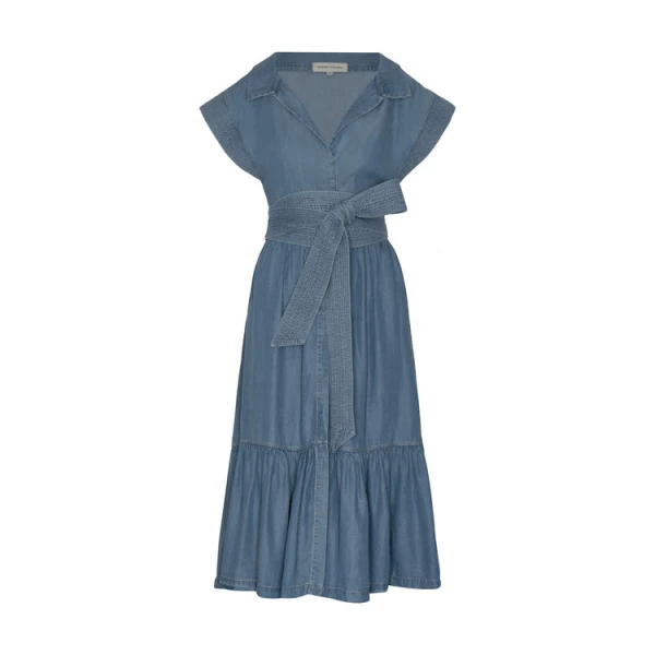 Andres Otalora luxury designer Dress with bold silhouette in linen