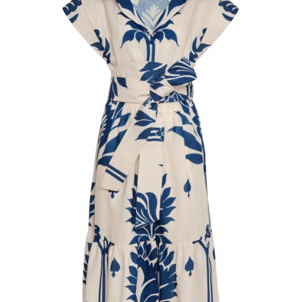 Andres Otalora luxury designer Dress with bold silhouette in linen