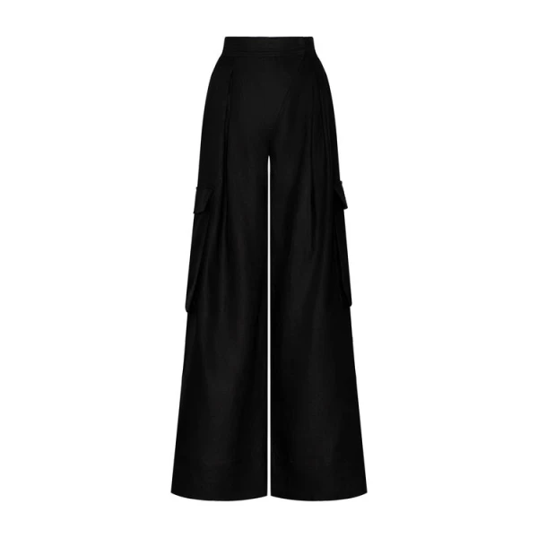Andres Otalora luxury designer Pant with bold silhouette in linen