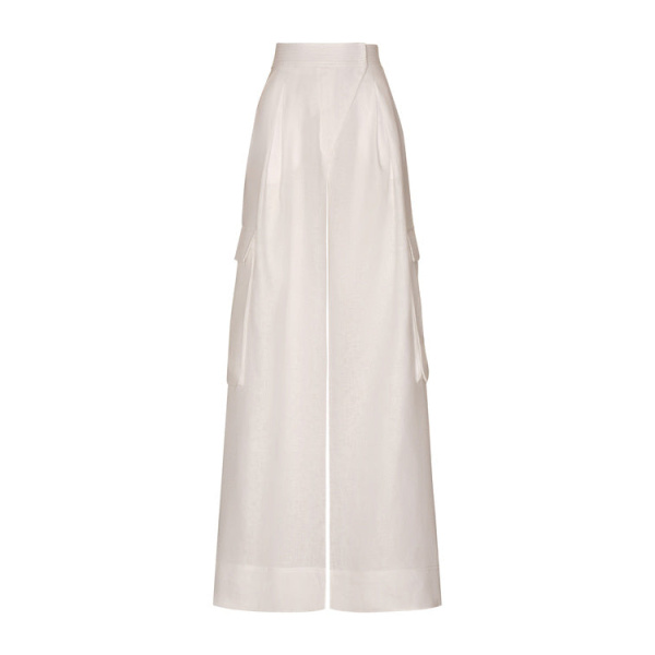 Andres Otalora luxury designer Pant with bold silhouette in linen