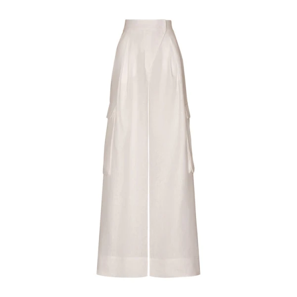 Andres Otalora luxury designer Pant with bold silhouette in linen