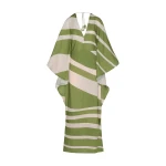 Andres Otalora luxury designer Dress with bold silhouette in linen
