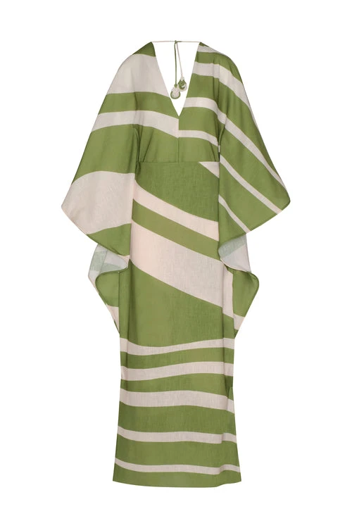 Andres Otalora Colombian Designer Dress - Luxury Womenswear Andres Otalora luxury designer Dress with bold silhouette in linen