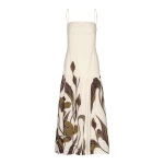 Andres Otalora luxury designer Dress with bold silhouette in linen