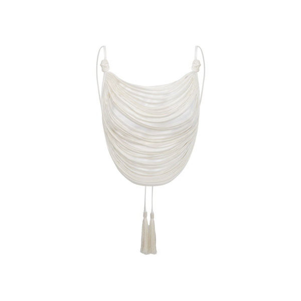 Andres Otalora luxury designer Top with bold silhouette in linen