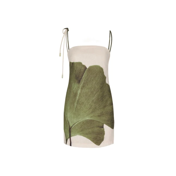 Andres Otalora luxury designer Dress with bold silhouette in linen