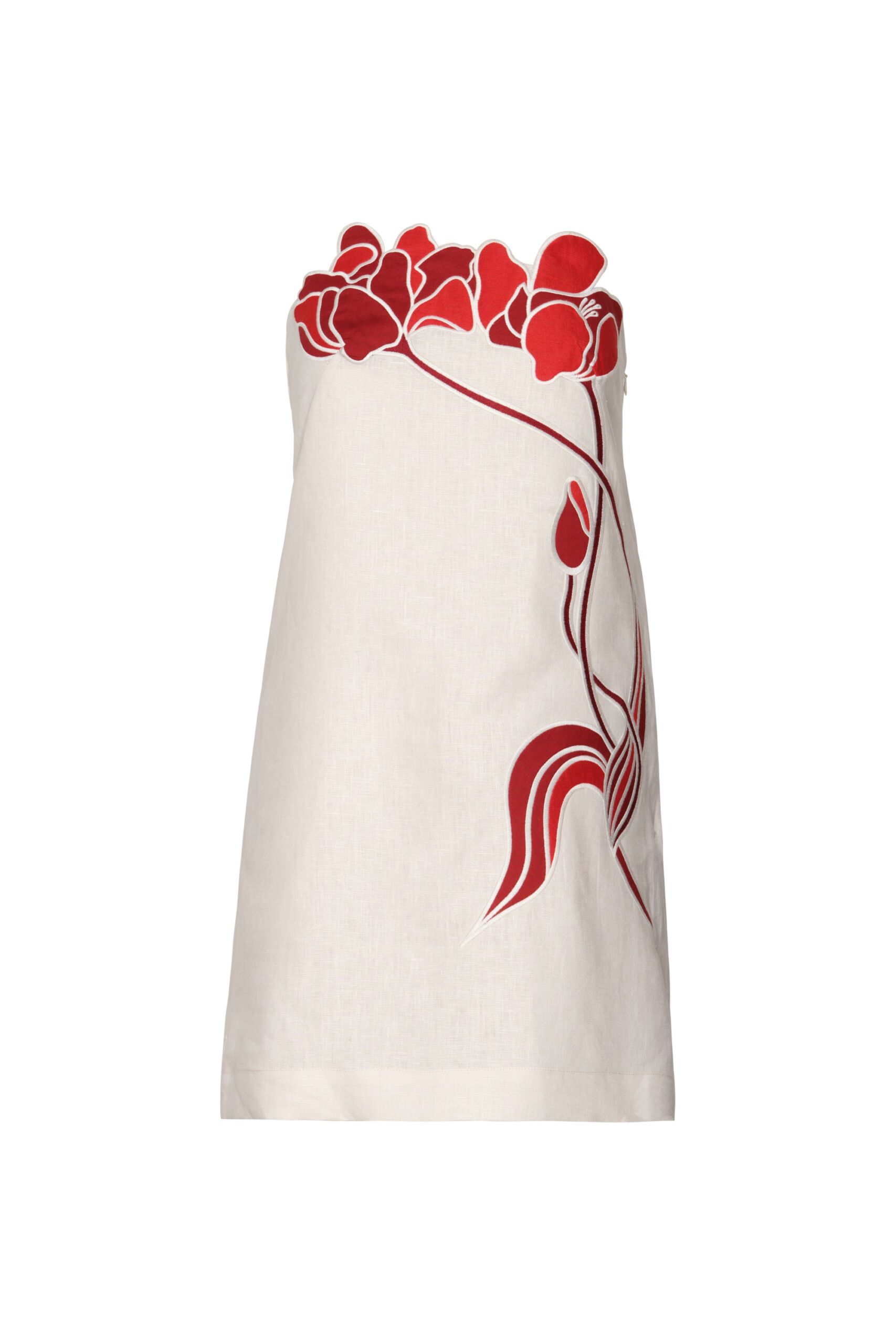 Andres Otalora luxury designer Dress with bold silhouette in linen
