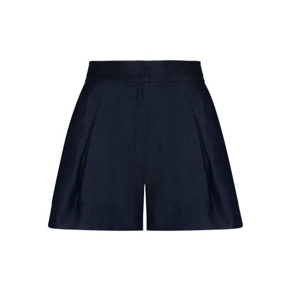 Andres Otalora luxury designer Short with bold silhouette in linen