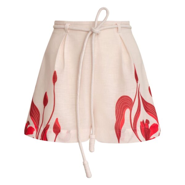 Andres Otalora luxury designer Short with bold silhouette in linen