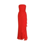 Andres Otalora luxury designer Dress with bold silhouette in linen