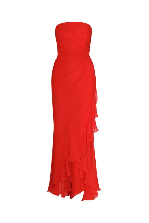 Andres Otalora Colombian Designer Dress - Luxury Womenswear Andres Otalora luxury designer Dress with bold silhouette in linen
