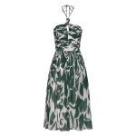 Andres Otalora luxury designer Dress with bold silhouette in linen