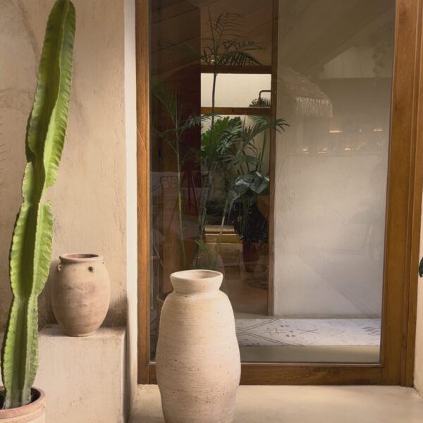 Andres Otalora luxury designer Dress with bold silhouette in linen
