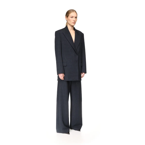 David Koma Allover Rhinestone Embroidered Tailored Jacket, view 4