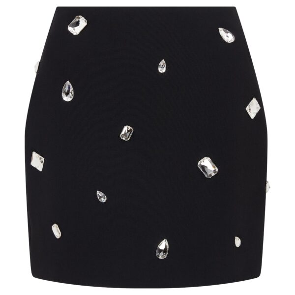 David Koma Crystal Embroidered Mini Skirt
