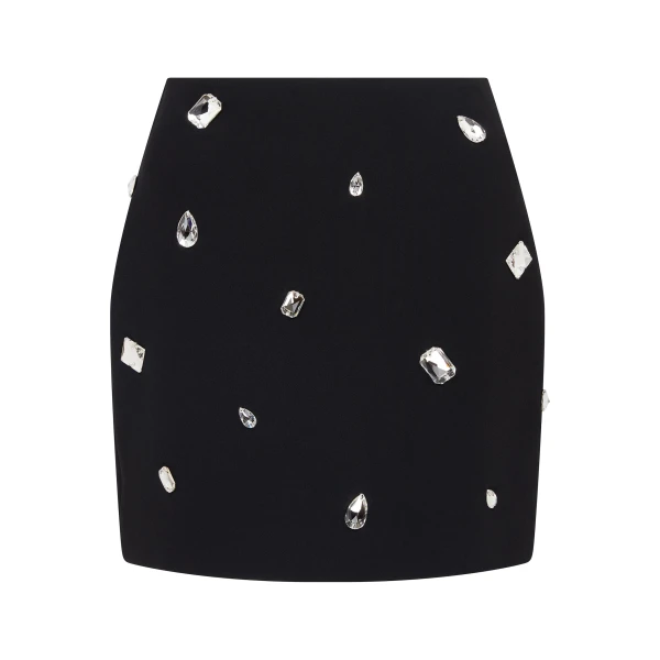 David Koma Crystal Embroidered Mini Skirt