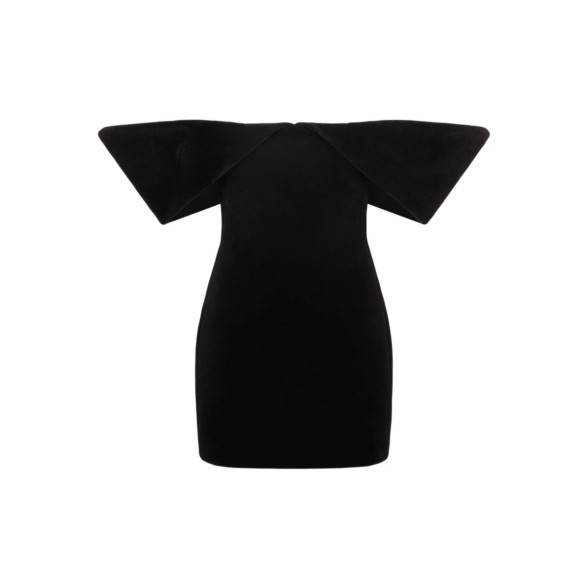 David Koma Off Shoulder Sculptured Mini Dress In Black