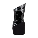 David Koma Patent Croc Effect Leather Mini Dress