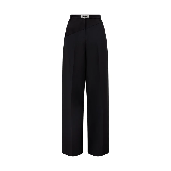 David Koma Tailored Trousers With Crystal Buckle Belt