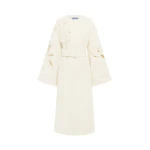 Leo Lin Celestine Appliqué Wool Blend Coat – Snow