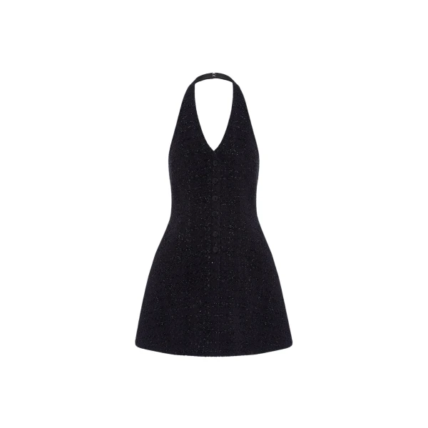 Jessie Halterneck Mini Dress - Ebony