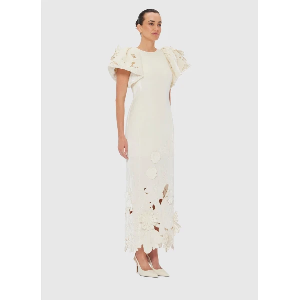 Gathered sculptural short sleeve