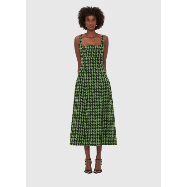 Leo Lin Odette Tweed Midi Dress – Houndstooth, view 2