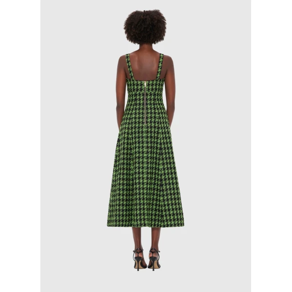 Leo Lin Odette Tweed Midi Dress – Houndstooth, view 4