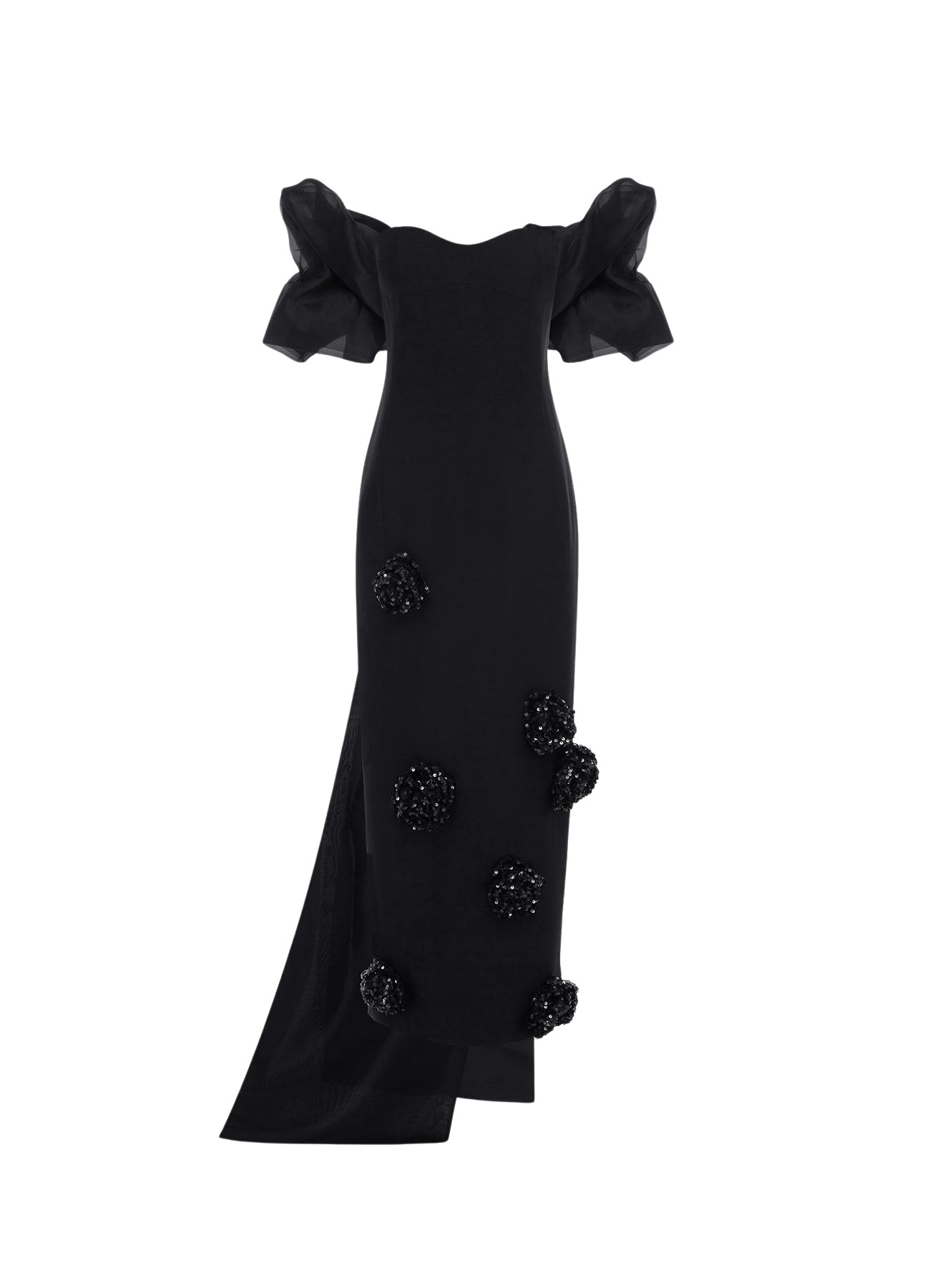 Leo Lin Rayna Embellished Maxi Dress & Cape Set – Ebony