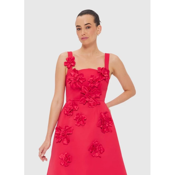 Leo Lin Rianne Floral Appliqué Maxi Dress – Rosa, view 5