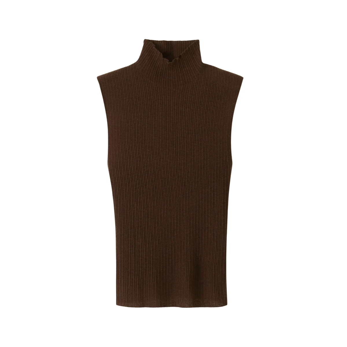 Barely There Rib High Neck Tank
Merino + Cashmere - Image 1