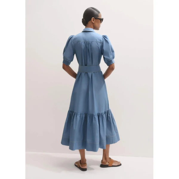 Chambray Midi Shirt Dress + Belt
Cotton Chambray - Image 6