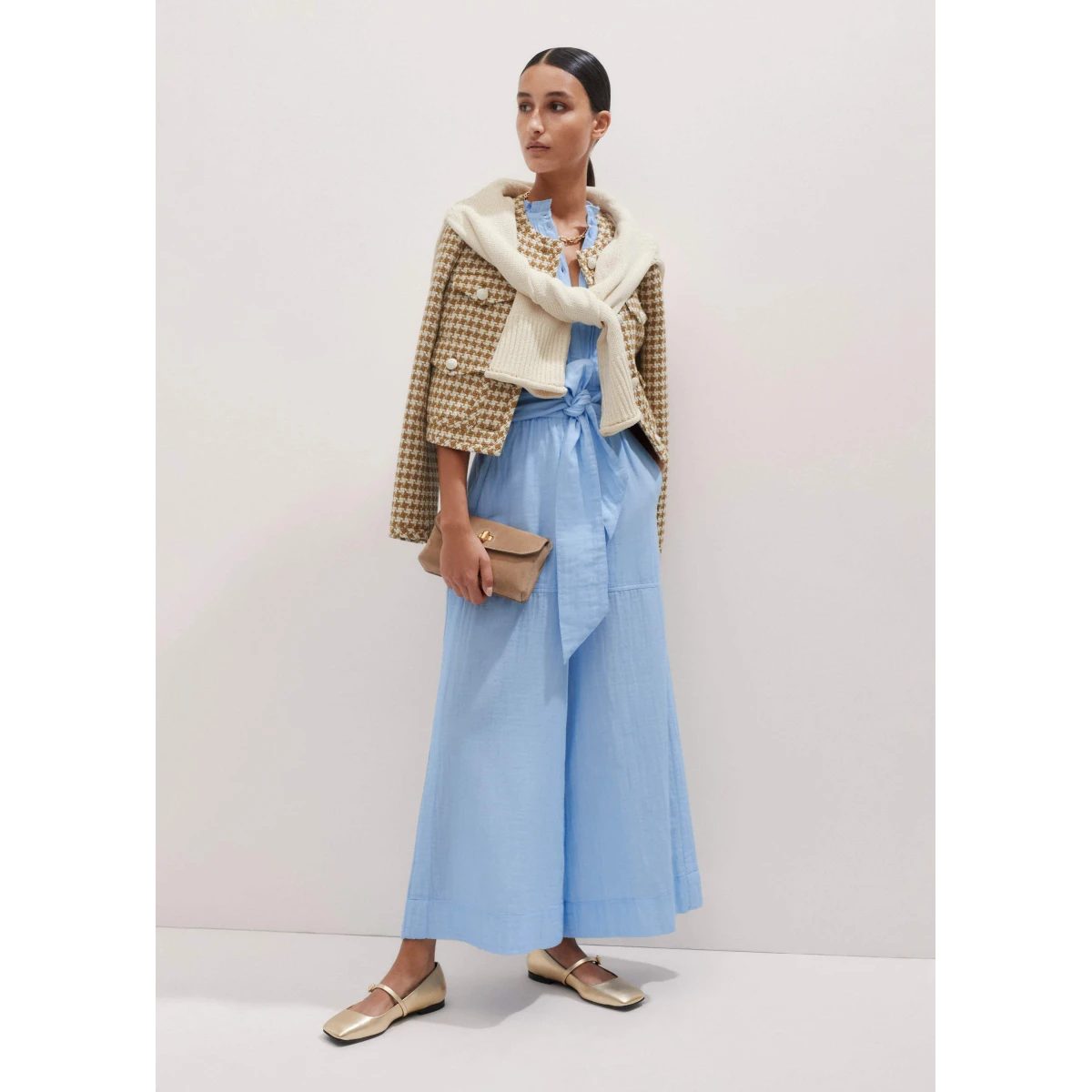 Cheesecloth Frill Detail Crop Jumpsuit + Belt
Cotton Cheesecloth - Image 5