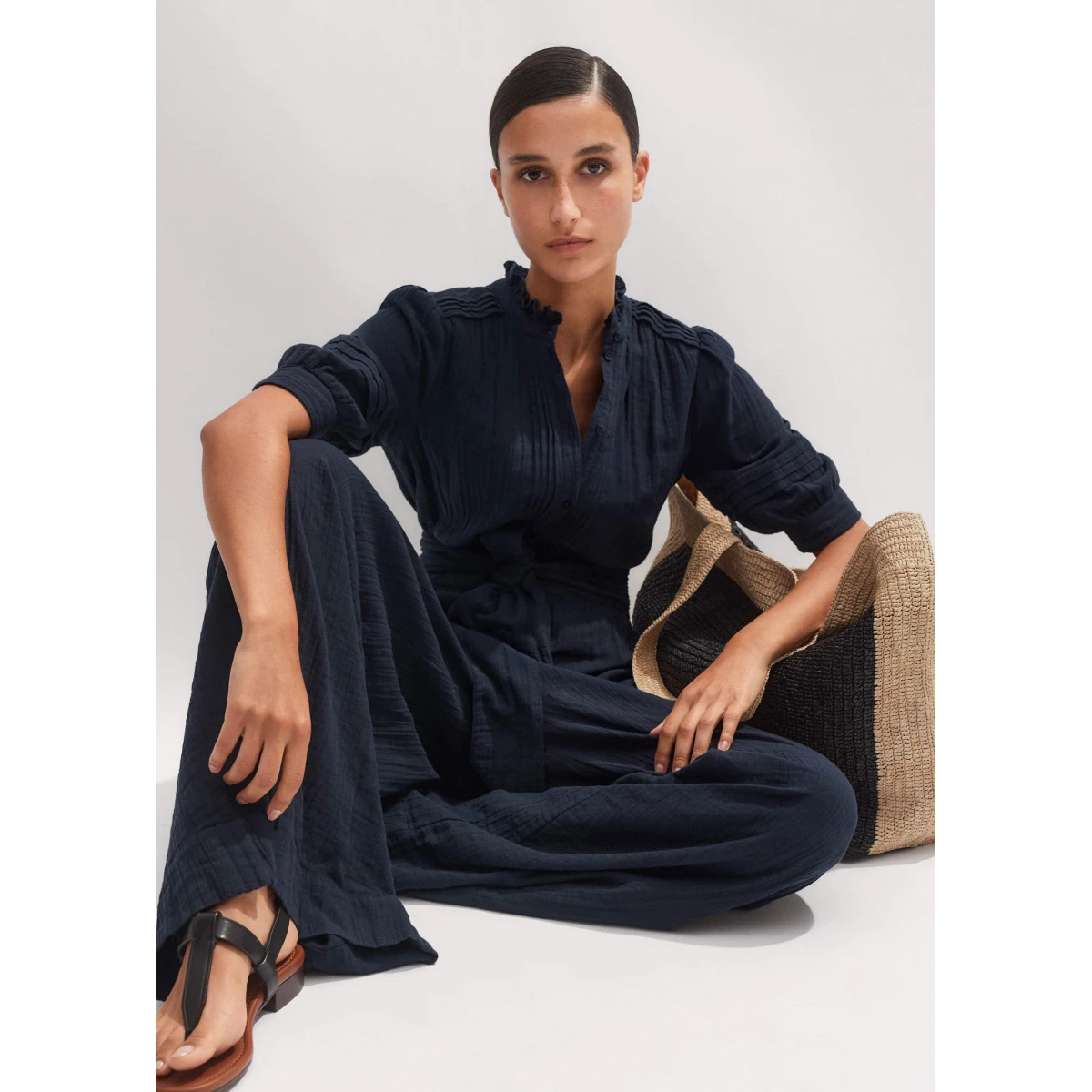 Cheesecloth Frill Detail Jumpsuit + Belt
Cotton Cheesecloth - Image 7